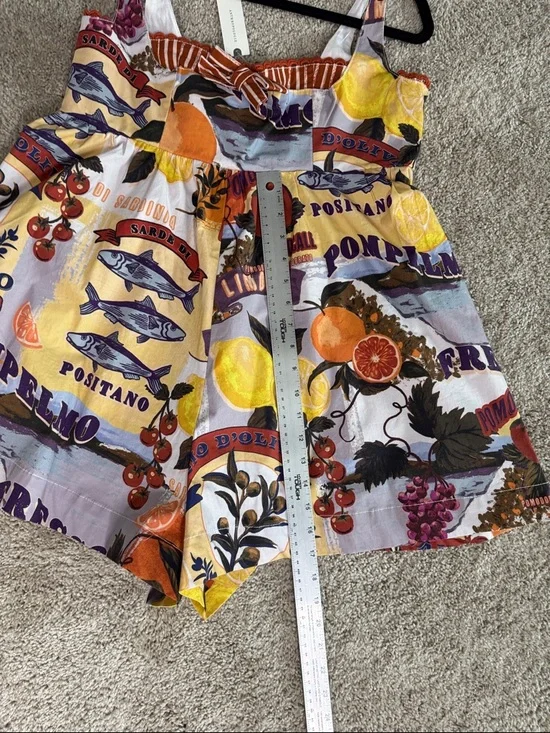 MAEVE Anthropologie Colorful Fruit Print Sundress with Bow - Picture 10 of 12